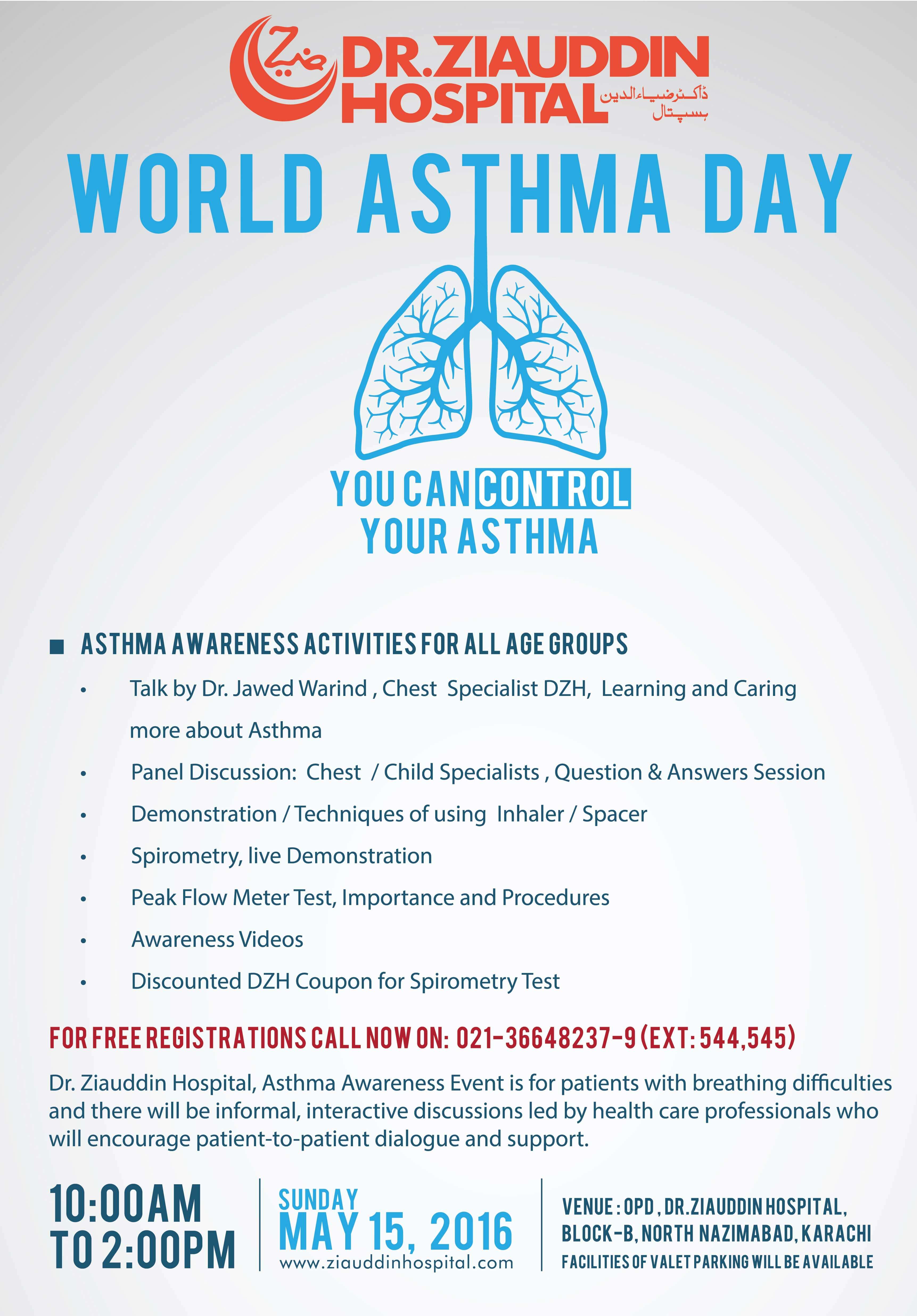 Asthma Awareness event "World Asthma Day" Dr. Ziauddin Hospital